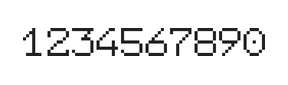 7×9数字点阵字体 ddN79AB1320