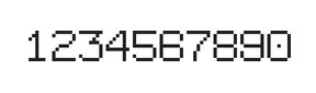 7×9数字点阵字体 ddN79AB1357