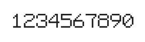 7×9数字点阵字体 ddN79AB1360