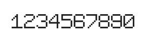 7×9数字点阵字体 ddN79AB1366