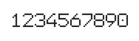 7×9数字点阵字体 ddN79AB1373