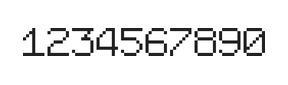 7×9数字点阵字体 ddN79AB1381