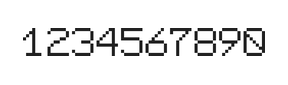 7×9数字点阵字体 ddN79AB1389