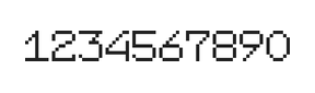 7×9数字点阵字体 ddN79AB1392