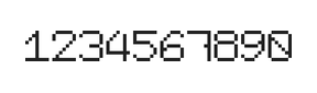 7×9数字点阵字体 ddN79AB1420