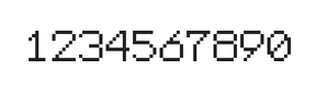 7×9数字点阵字体 ddN79AB1436