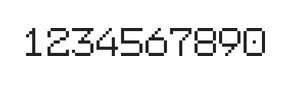 7×9数字点阵字体 ddN79AB1451
