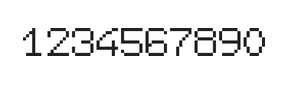 7×9数字点阵字体 ddN79AB1452