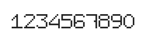 7×9数字点阵字体 ddN79AB1453