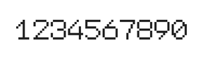 7×9数字点阵字体 ddN79AB1456