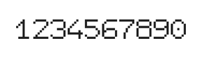 7×9数字点阵字体 ddN79AB1460