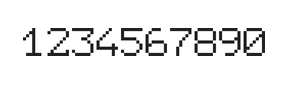 7×9数字点阵字体 ddN79AB1461