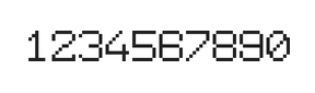 7×9数字点阵字体 ddN79AB1471