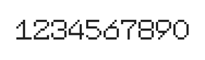 7×9数字点阵字体 ddN79AB1476