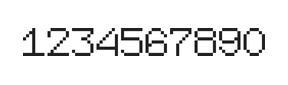 7×9数字点阵字体 ddN79AB1487