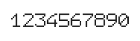 7×9数字点阵字体 ddN79AB1492