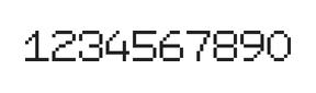 7×9数字点阵字体 ddN79AB1499