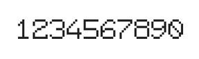 7×9数字点阵字体 ddN79AB1506