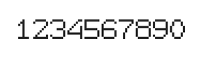 7×9数字点阵字体 ddN79AB1509
