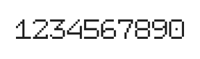 7×9数字点阵字体 ddN79AB1513