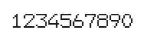 7×9数字点阵字体 ddN79AB1523