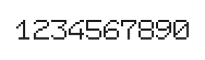 7×9数字点阵字体 ddN79AB1537