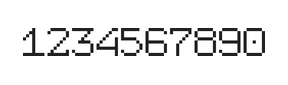7×9数字点阵字体 ddN79AB1546