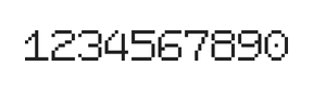 7×9数字点阵字体 ddN79AB1554