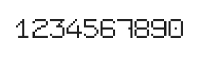 7×9数字点阵字体 ddN79AB1566