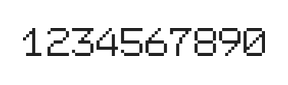 7×9数字点阵字体 ddN79AB1598