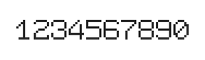 7×9数字点阵字体 ddN79AB1601