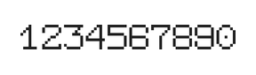 7×9数字点阵字体 ddN79AB1610