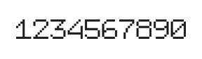 7×9数字点阵字体 ddN79AB1611