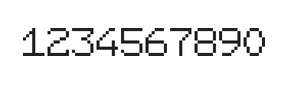 7×9数字点阵字体 ddN79AB1613