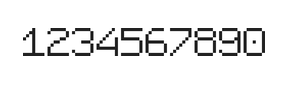 7×9数字点阵字体 ddN79AB1614