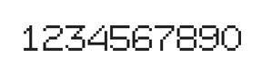 7×9数字点阵字体 ddN79AB1621