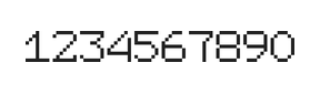 7×9数字点阵字体 ddN79AB1624