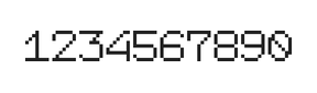 7×9数字点阵字体 ddN79AB1625