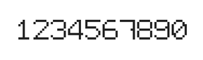 7×9数字点阵字体 ddN79AB1629