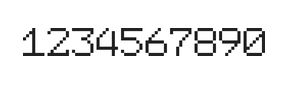 7×9数字点阵字体 ddN79AB1644