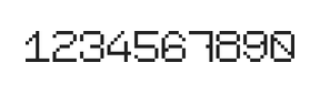 7×9数字点阵字体 ddN79AB1647
