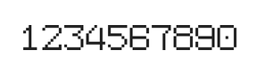7×9数字点阵字体 ddN79AB1649