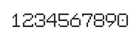 7×9数字点阵字体 ddN79AB1650