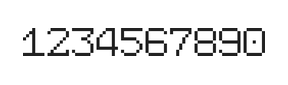 7×9数字点阵字体 ddN79AB1651