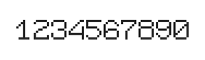 7×9数字点阵字体 ddN79AB1652