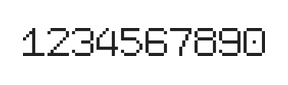 7×9数字点阵字体 ddN79AB1653