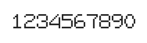 7×9数字点阵字体 ddN79AB1654