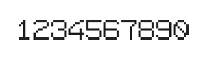 7×9数字点阵字体 ddN79AB1655
