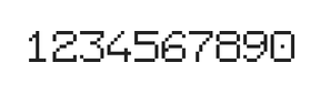 7×9数字点阵字体 ddN79AB1660