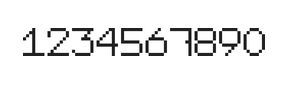 7×9数字点阵字体 ddN79AB1667